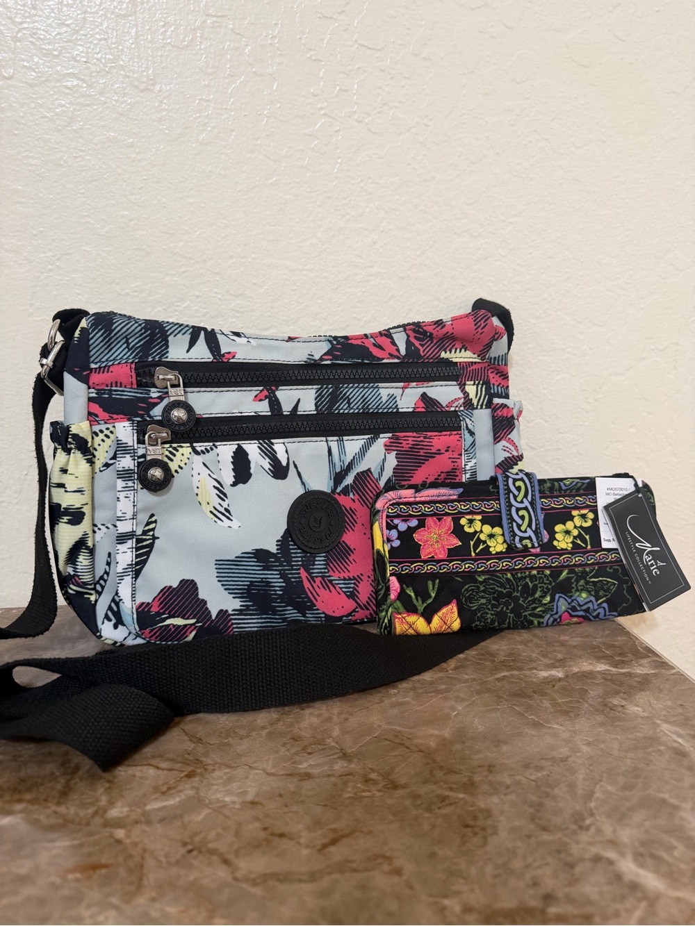 Floral Yuesin Crossbody and Marie Wallet Bundle (2 Items!)